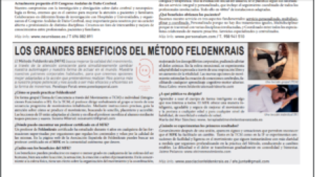 LOS BENEFICIOS DEL MÉTODO FELDENKRAIS - Artículo Diario ABC domingo 23 de abril 2017 LOS BENEFICIOS DEL MÉTODO FELDENKRAIS - Artículo Diario ABC domingo 23 de abril 2017