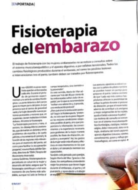 Fisioterapia en el embarazo. Entrevista del Colegio Profesional de Fisioterapeutas de la CAM Fisioterapia en el embarazo. Entrevista del Colegio Profesional de Fisioterapeutas de la CAM